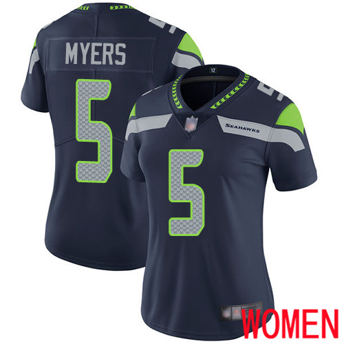 Seattle Seahawks Limited Navy Blue Women Jason Myers Home Jersey NFL Football #5 Vapor Untouchable->youth nfl jersey->Youth Jersey